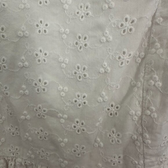 AE Puff Sleeve Eyelet Mini Dress in White (M) - Picture 3 of 5